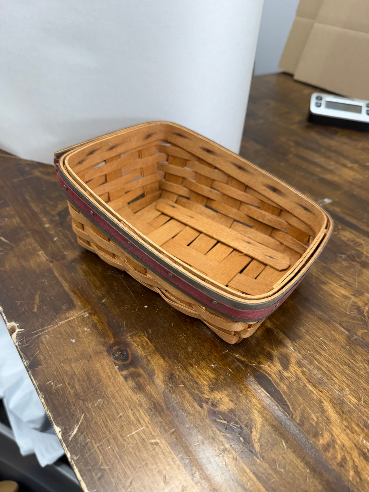 Longaberger Father’s Day Notepal basket (is a little dirty)