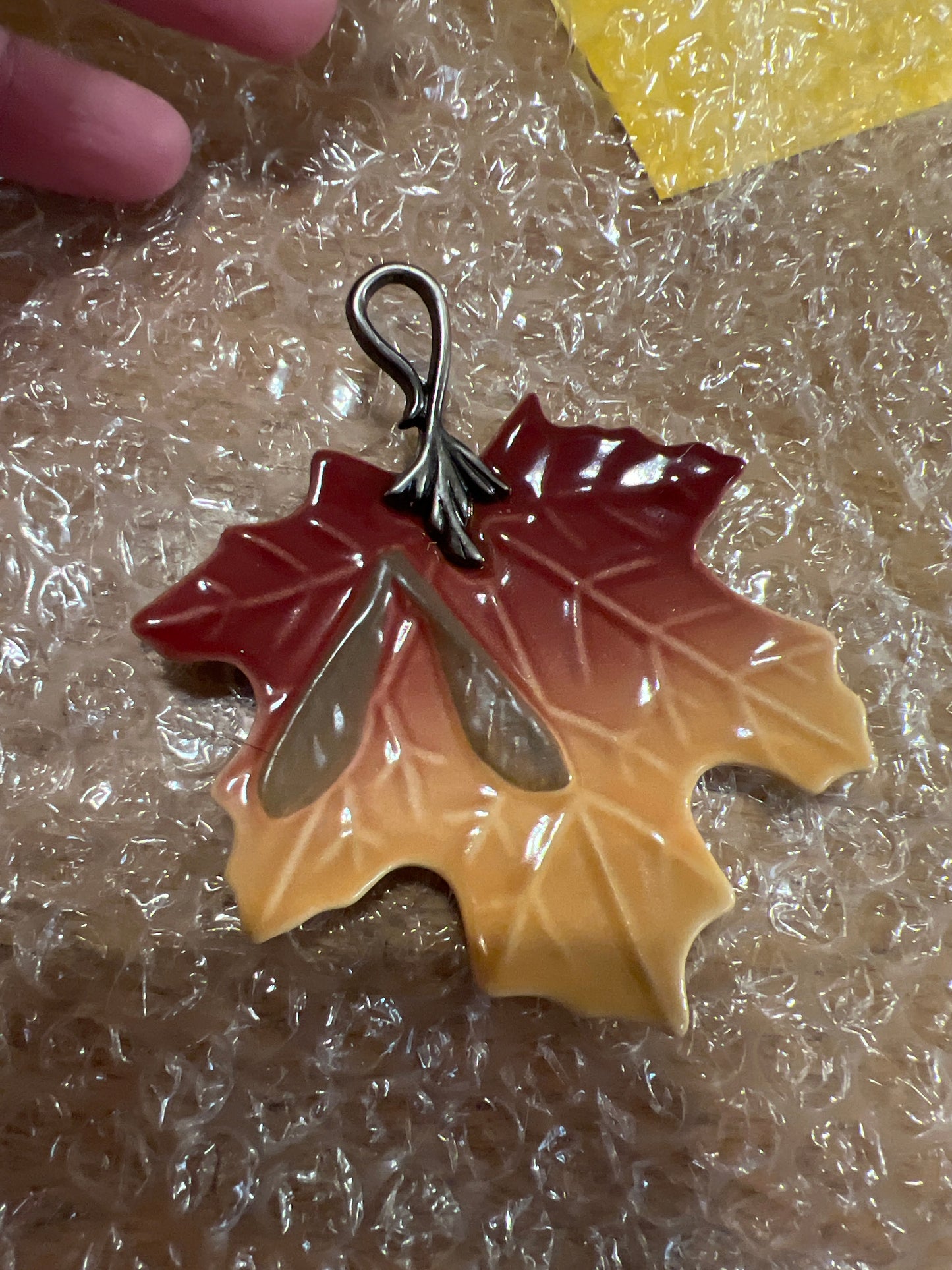 Longaberger collectors club leaf ornament