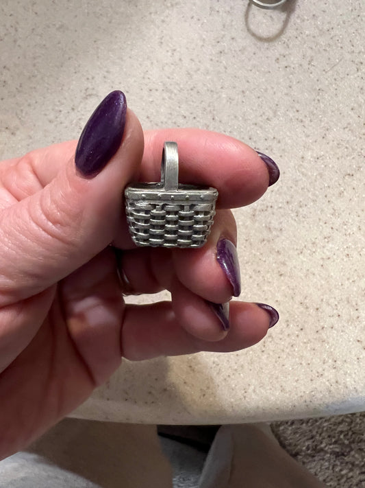 Longaberger pewter basket