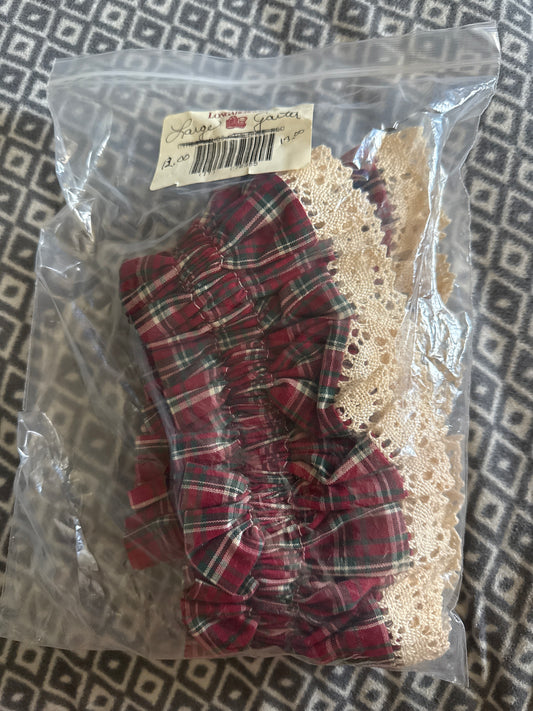 Longaberger Large Garter in Plaid Tidings