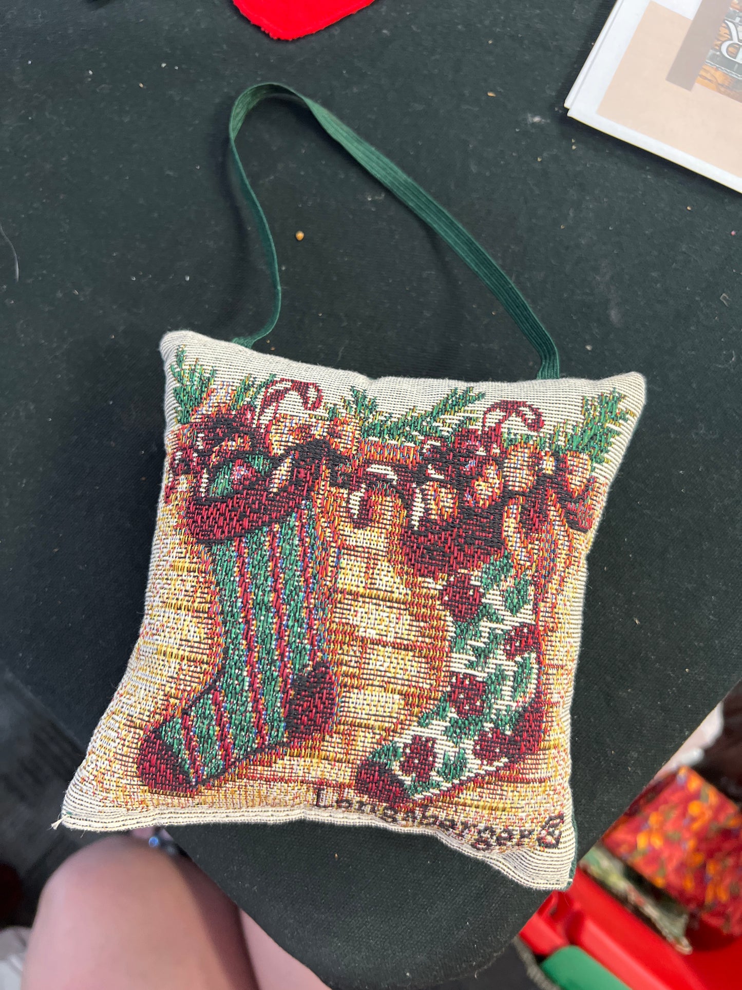 Longaberger stockings door hanger  Pillow