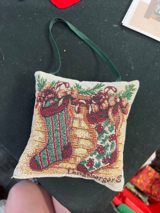 Longaberger stockings door hanger  Pillow