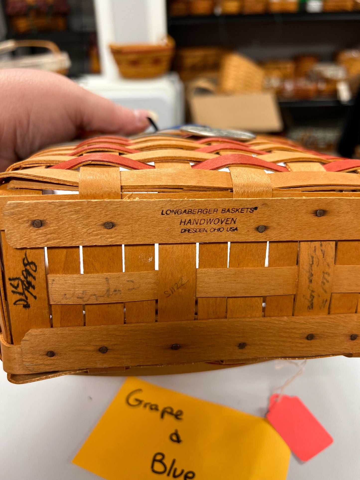 Longaberger 25th Anniversary Basket with tie on