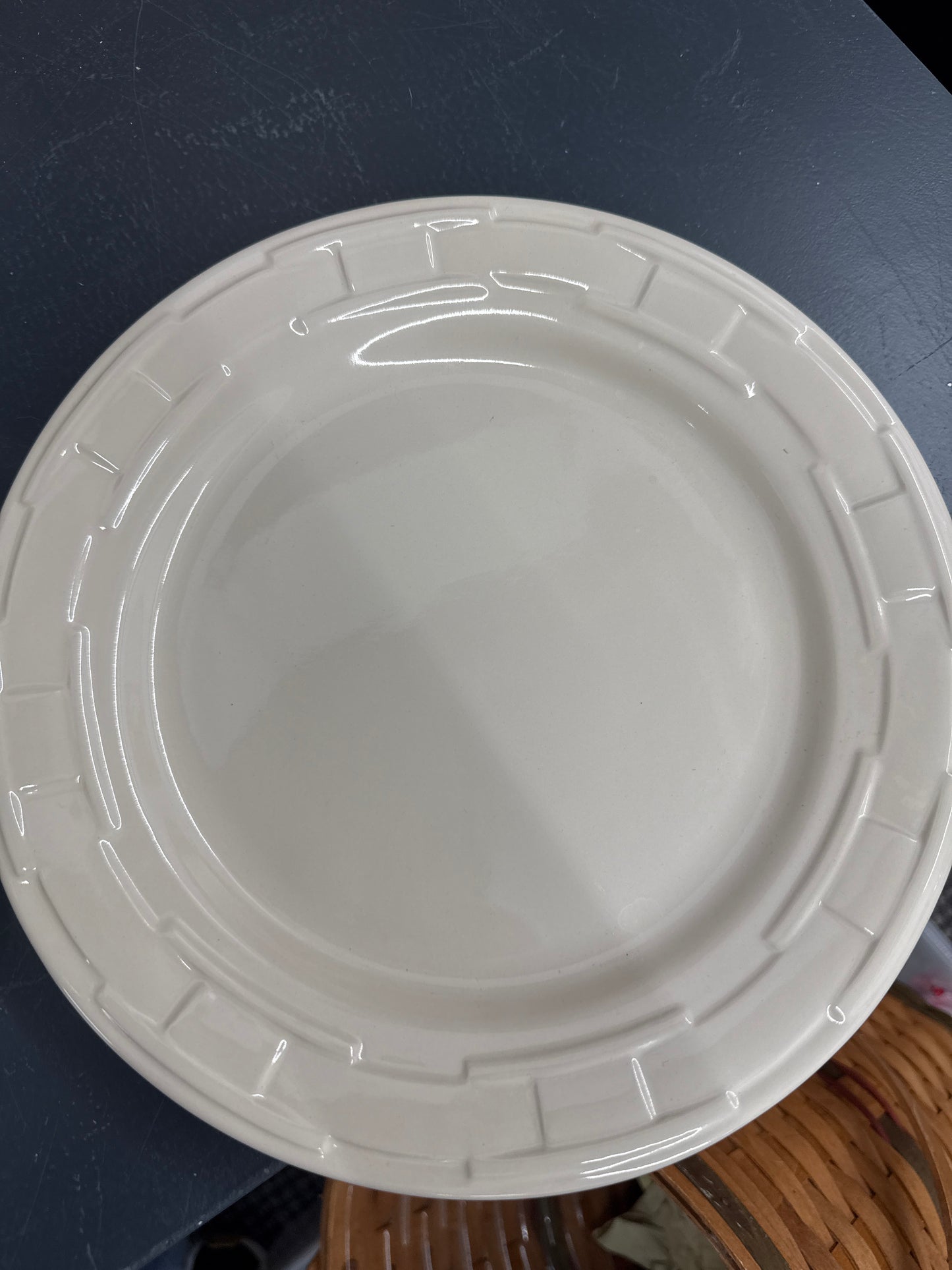 Longaberger ivory dinner plate