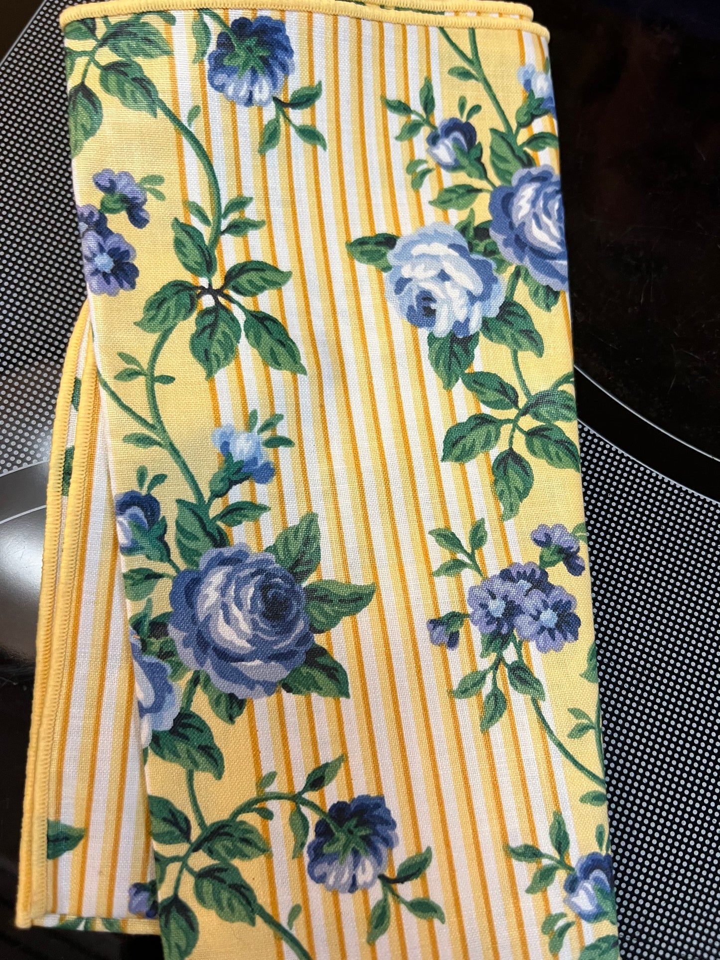 Longaberger fabric sample in rose trellis