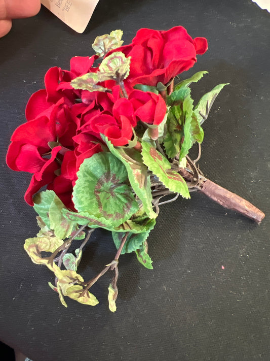 Longaberger Miniature Geranium silk Flower Inserts