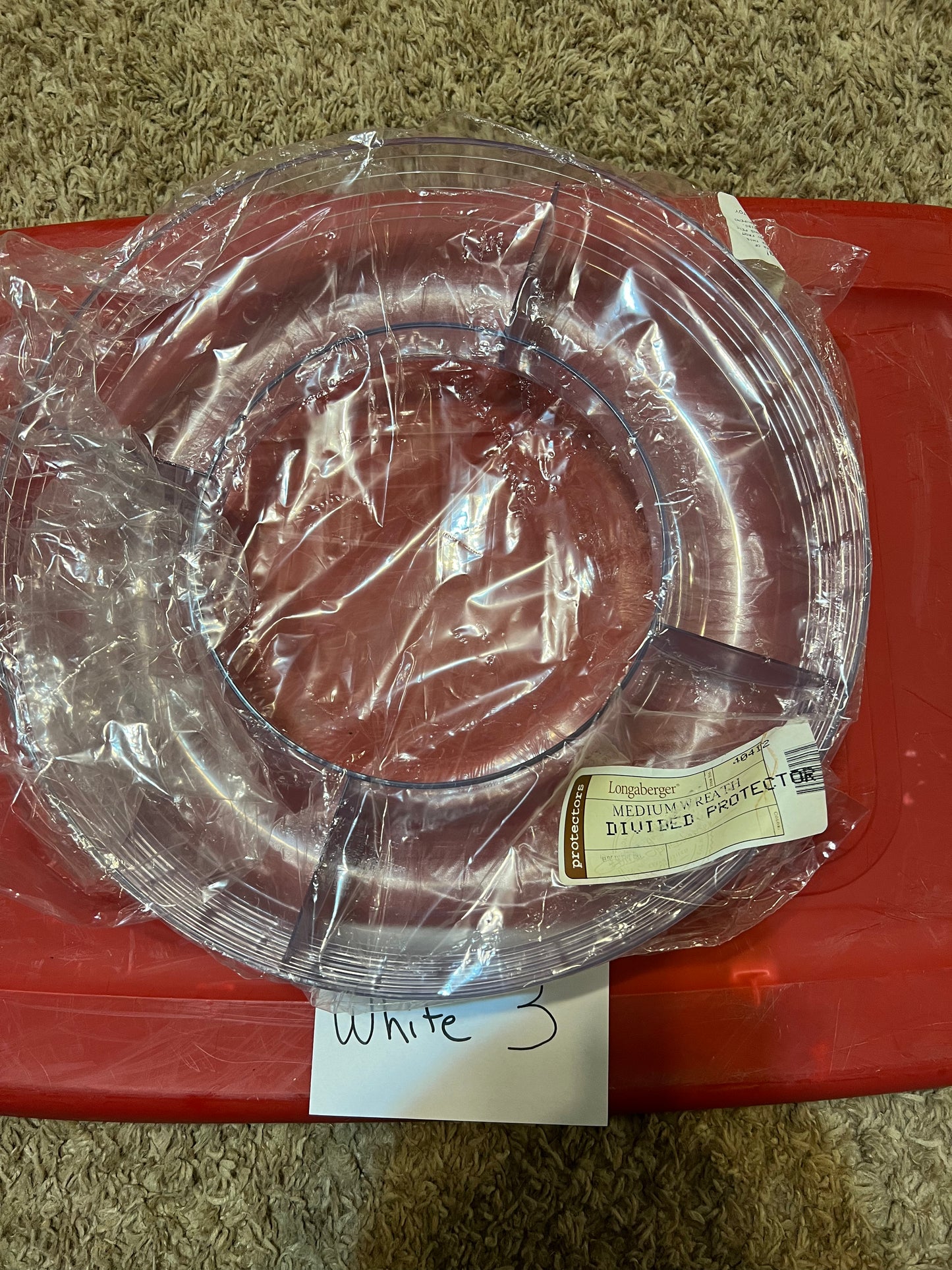 #40412 Longaberger medium divided wreath hard protector
