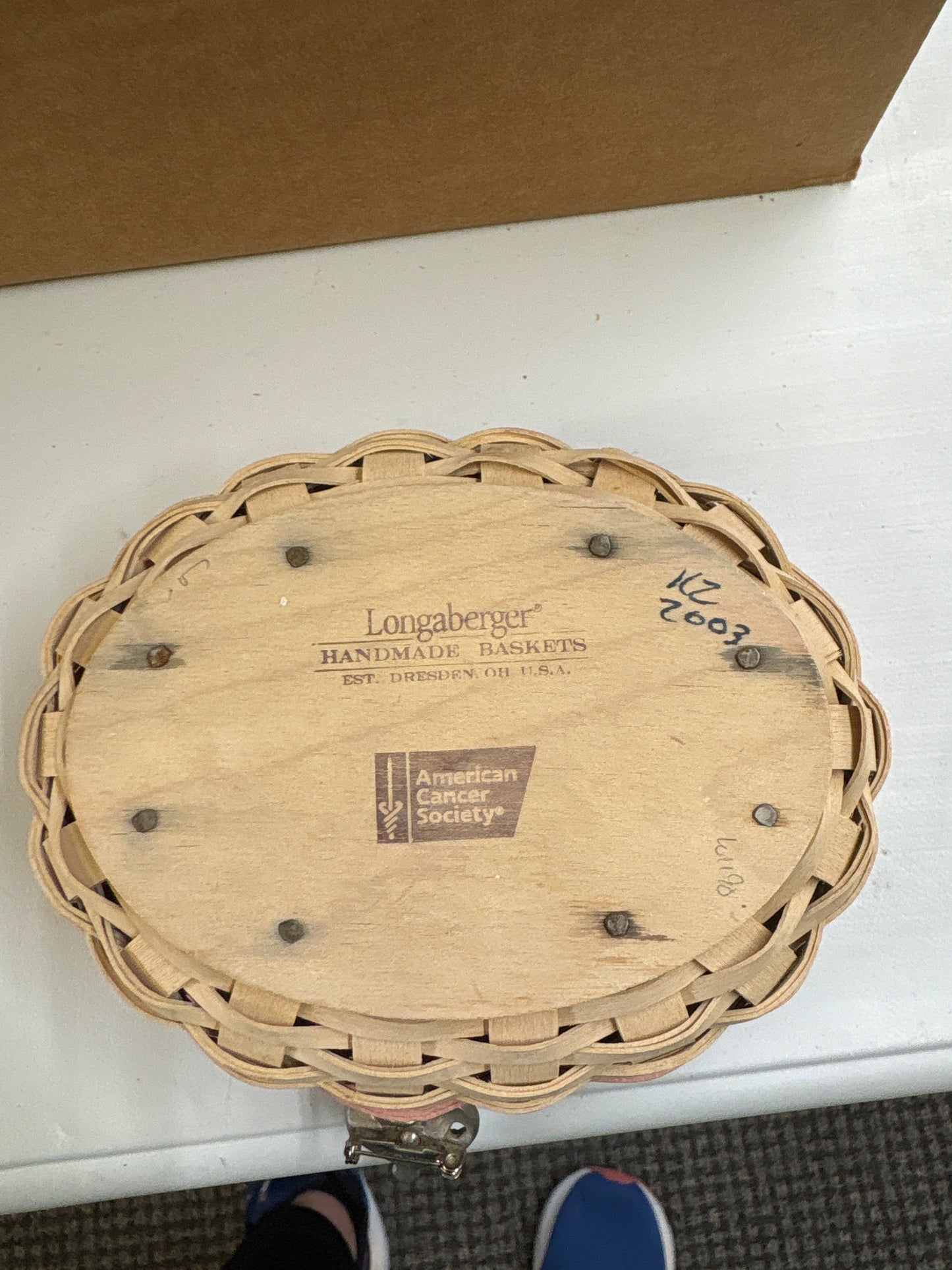 2003 Horizon of Hope basket with protector and tie-on