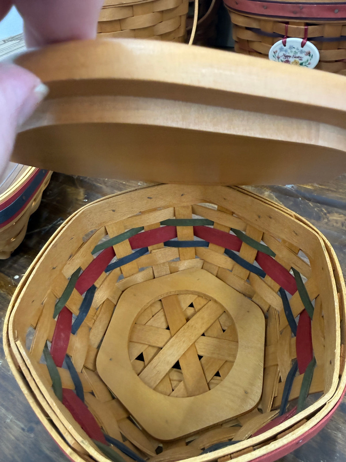 Longaberger awards basket with lid