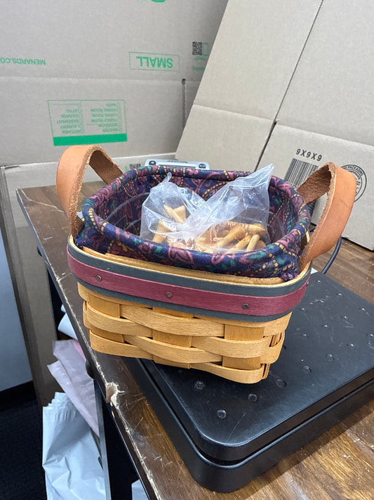 Longaberger tee basket with liner, protector, and tees