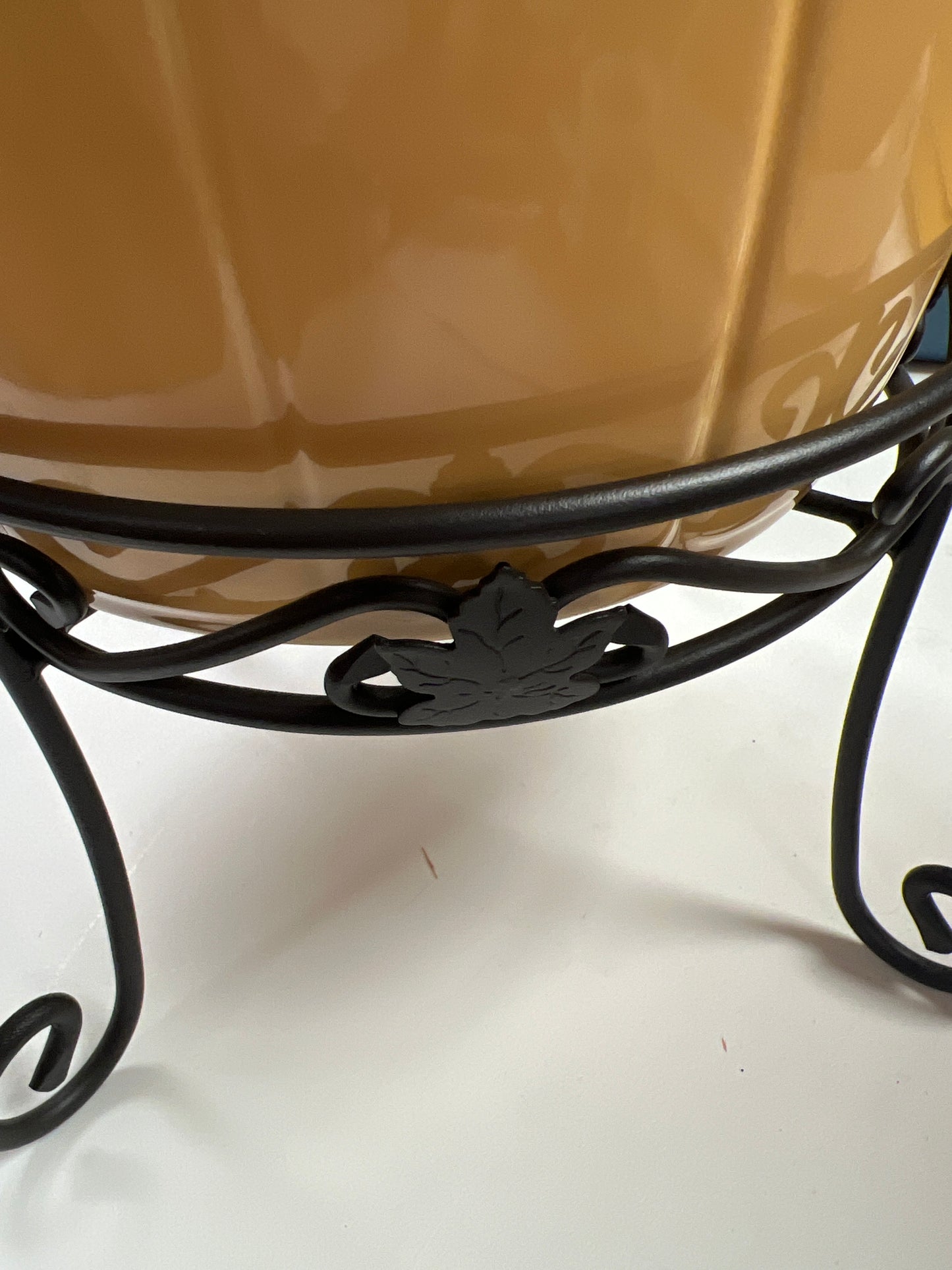 Longaberger Beverage Dispenser with Wrought Iron Stand