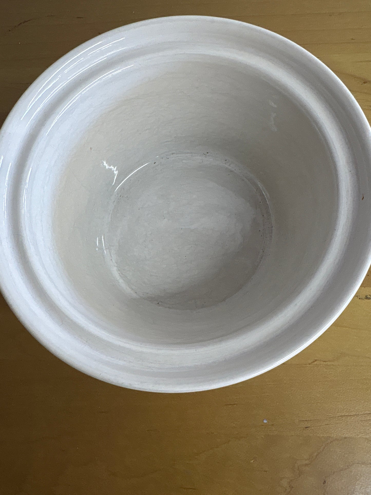 Longaberger Small Covered Dish in Classic blue bottom only with utensil marks. See photo.