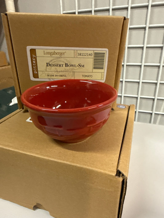 Longaberger small dessert bowl in tomato