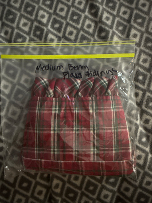 Longaberger medium berry liner in plaid tidings