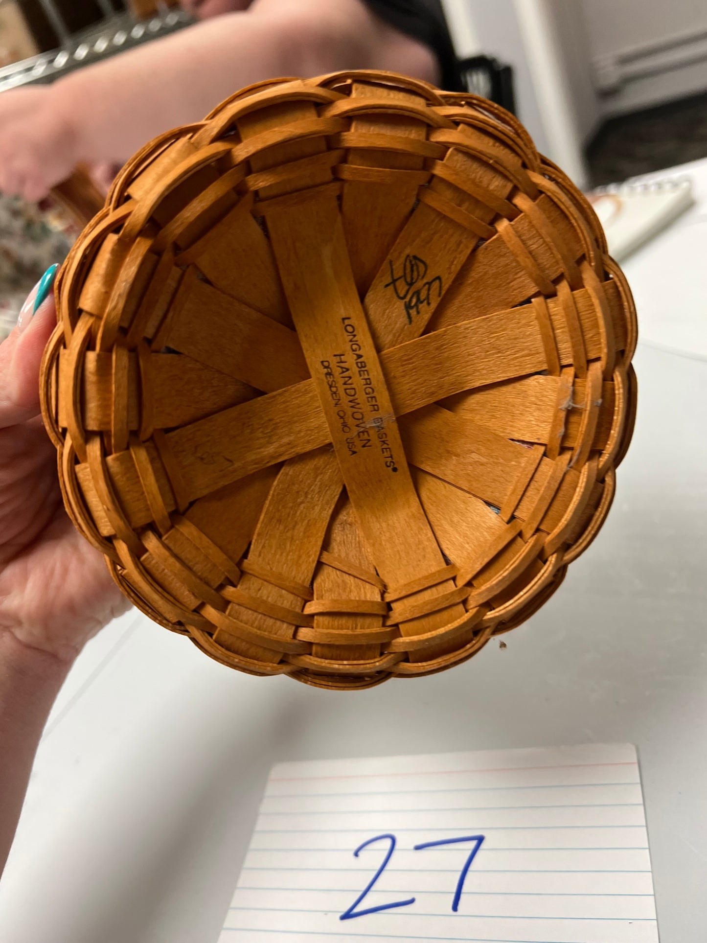 Longaberger 1997 Inaugural Basket with Liner and Protector