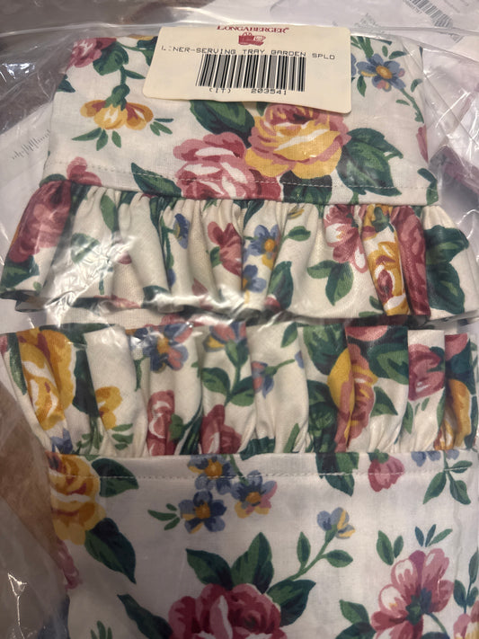 Longaberger serving tray liner in garden splendor