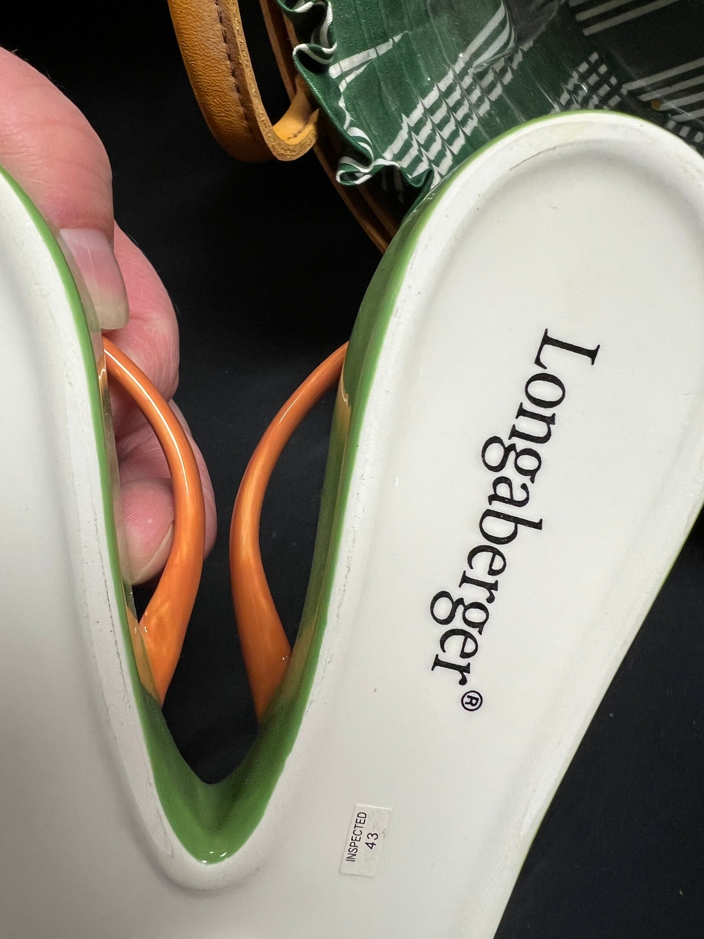 Longaberger sunny days decorative ceramic sandals