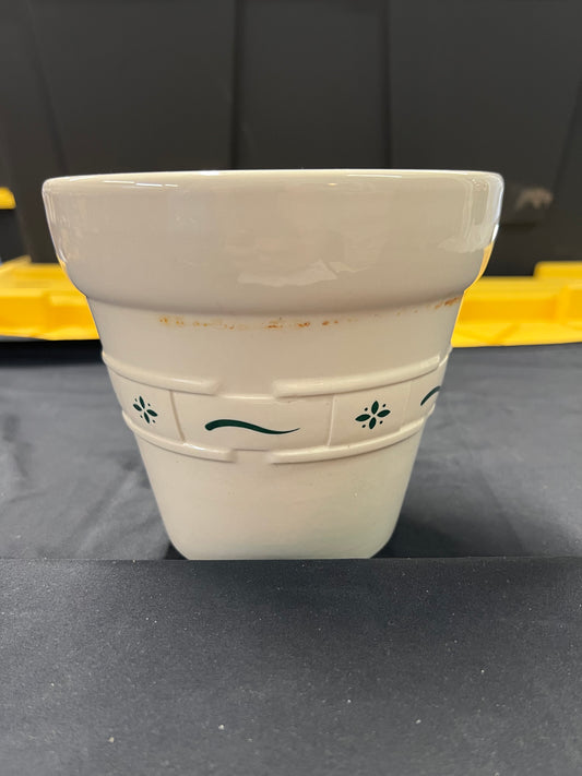Longaberger large flower pot in heritage green
