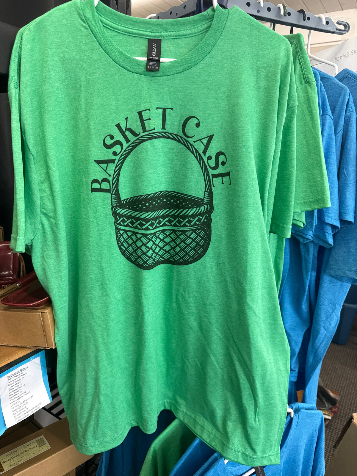 Bonkers4baskets green t-shirt (size XL)