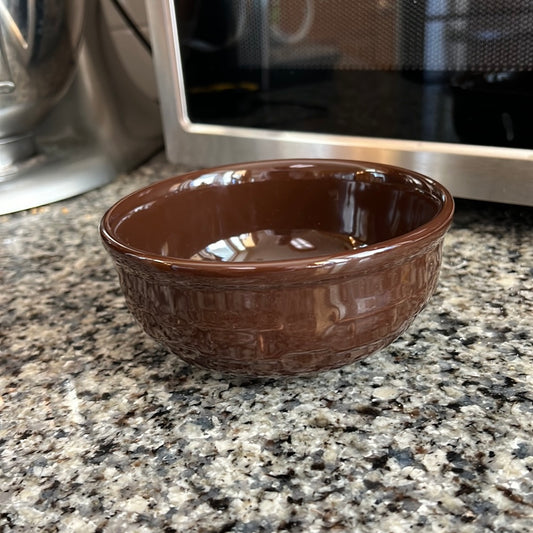 Longaberger small low bowl in chocolate