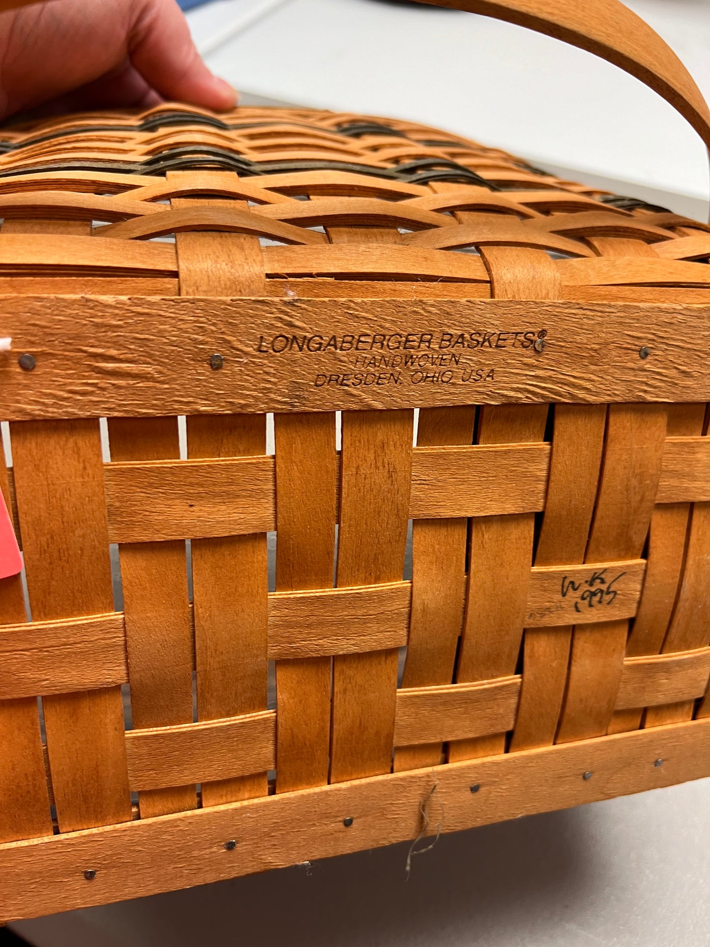 Longaberger family basket with protector