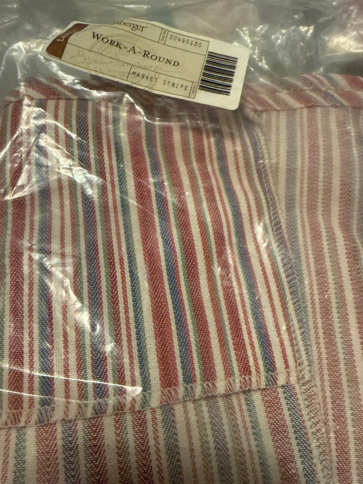 Longaberger work around liner in market stripe