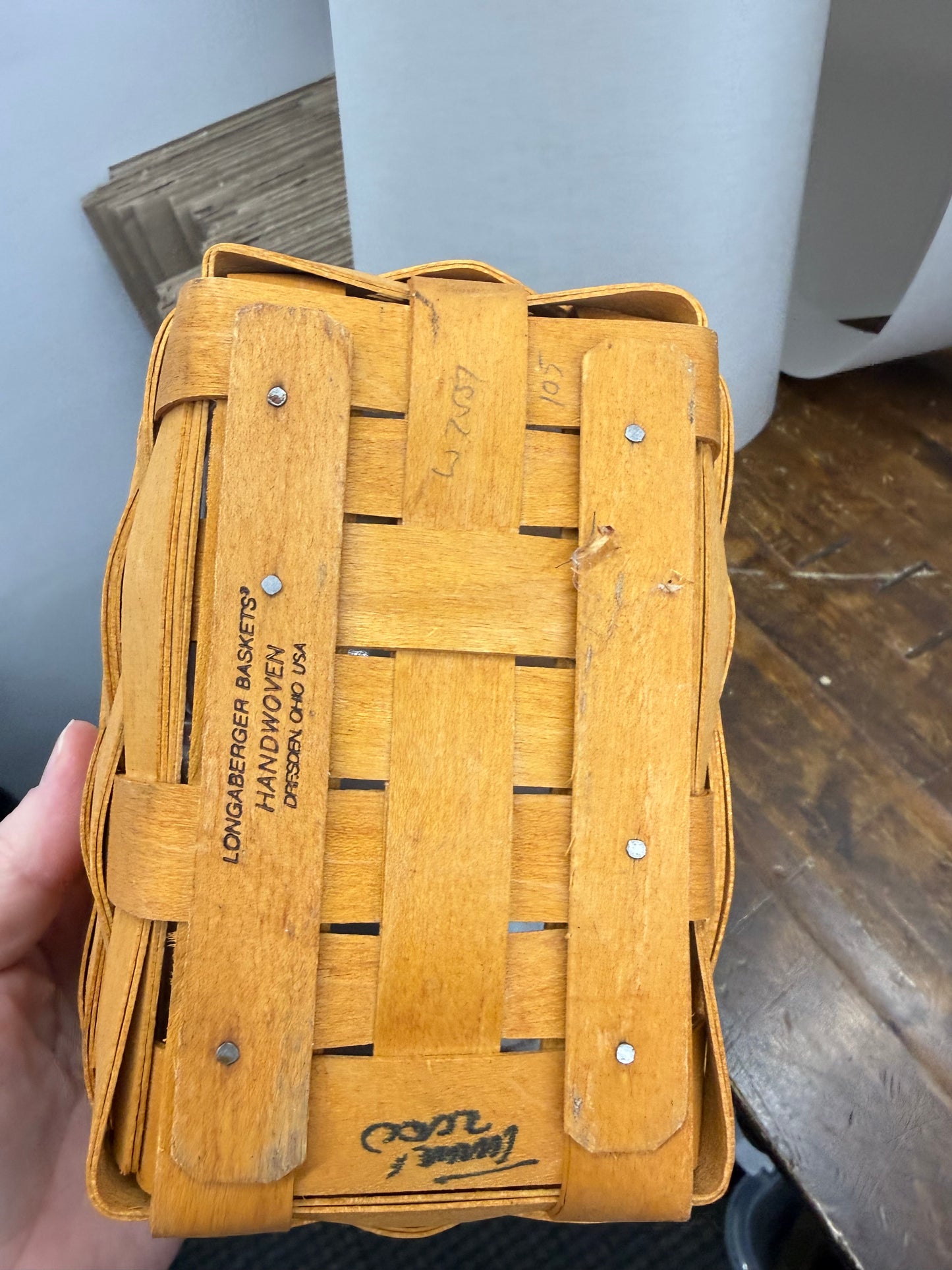 Longaberger tea basket with divided protector
