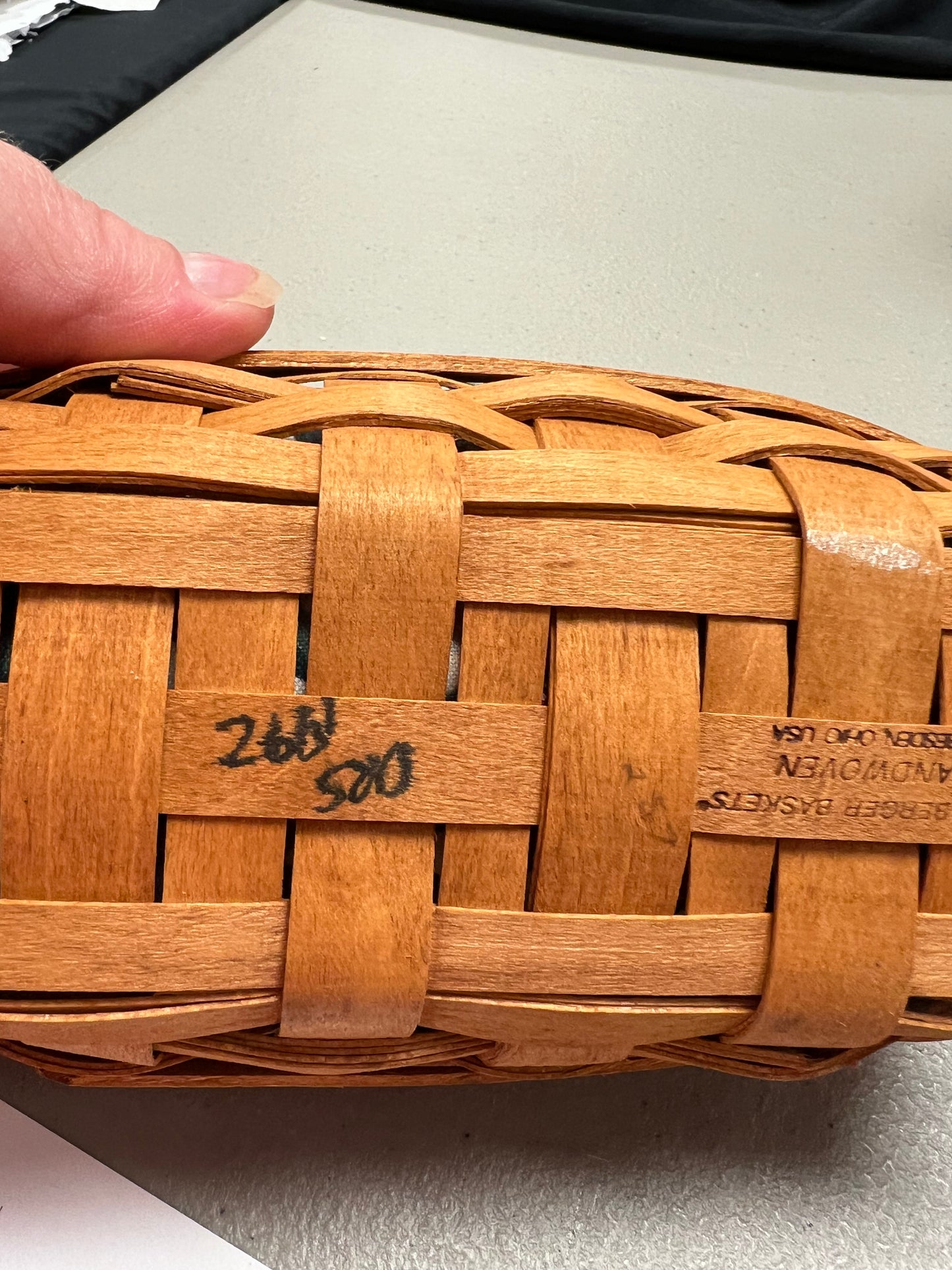 Longaberger lavender basket with liner