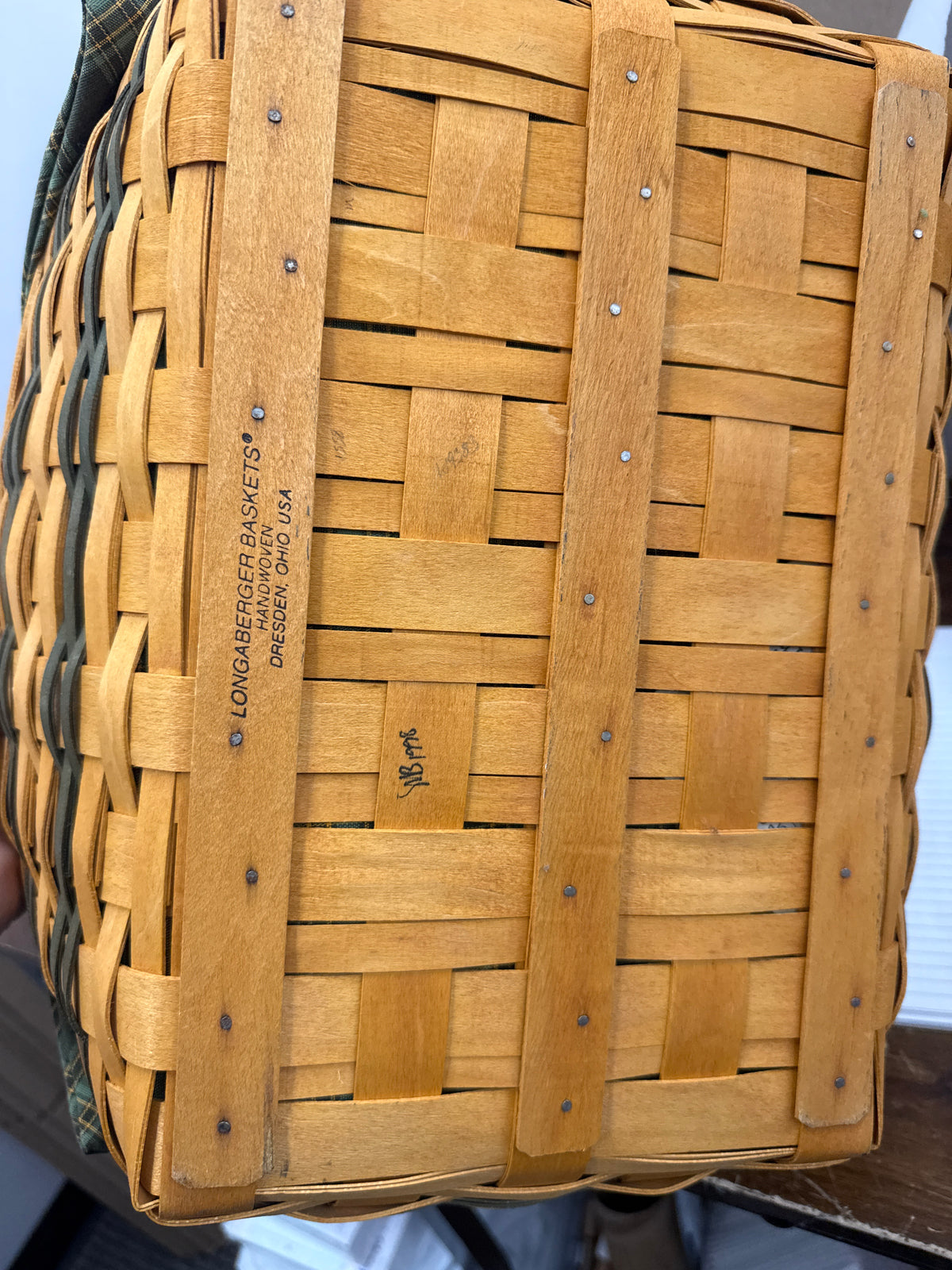 Longaberger hospitality basket with liner and protector