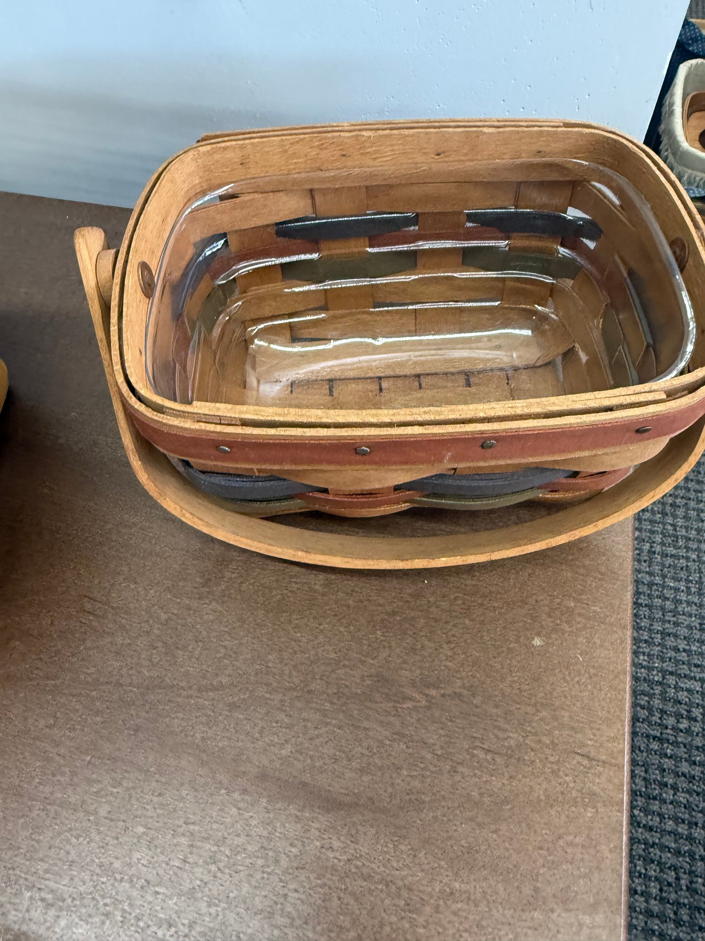 Longaberger tea basket with protector