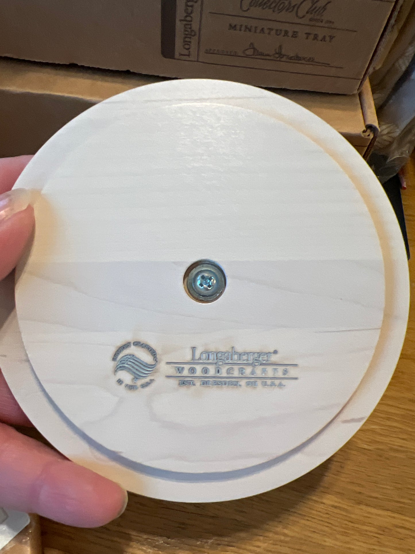 Longaberger 2006 Horizon of Hope Lid in White Washed