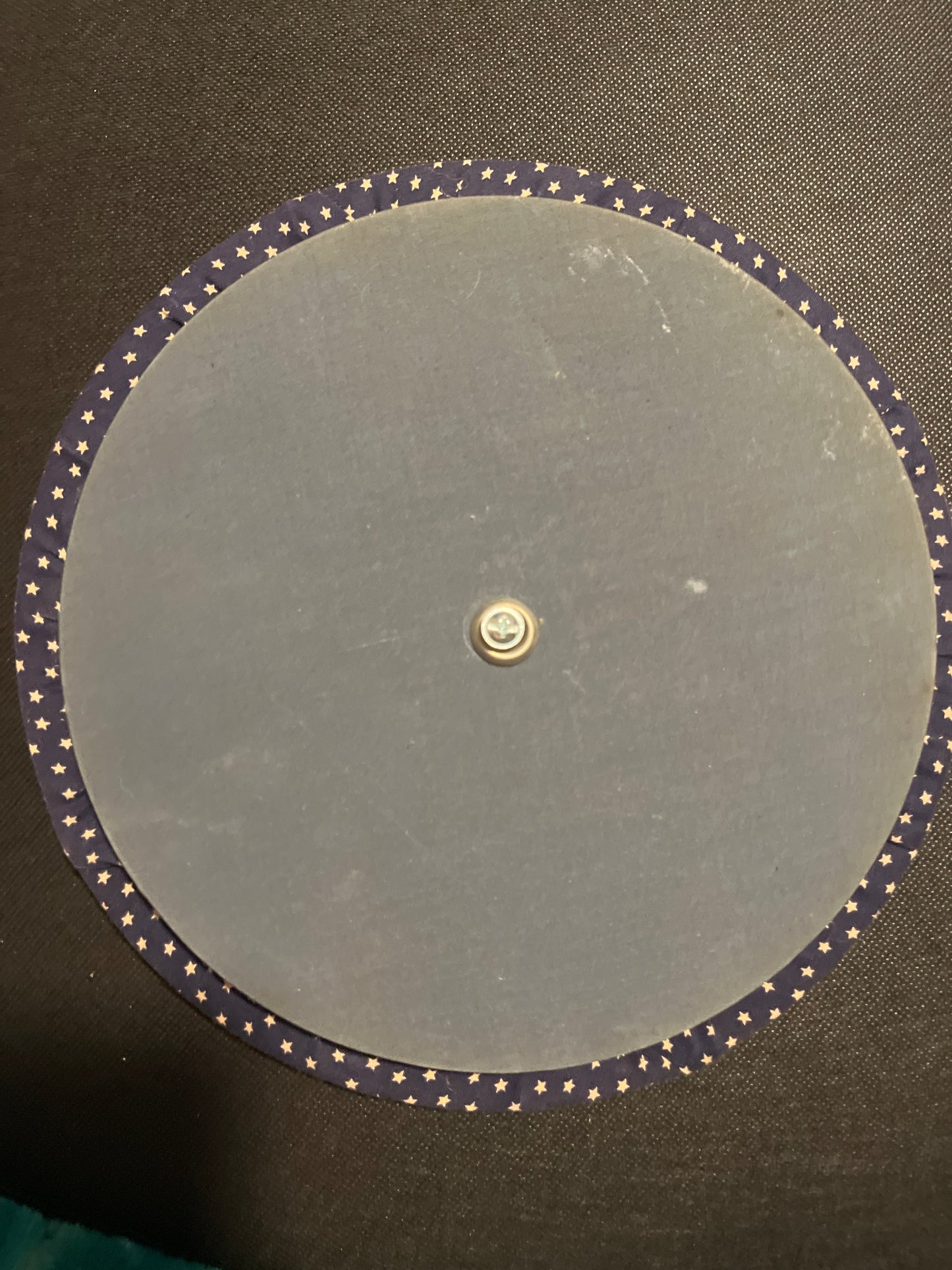 Round 10” patchwork lid — knob missing