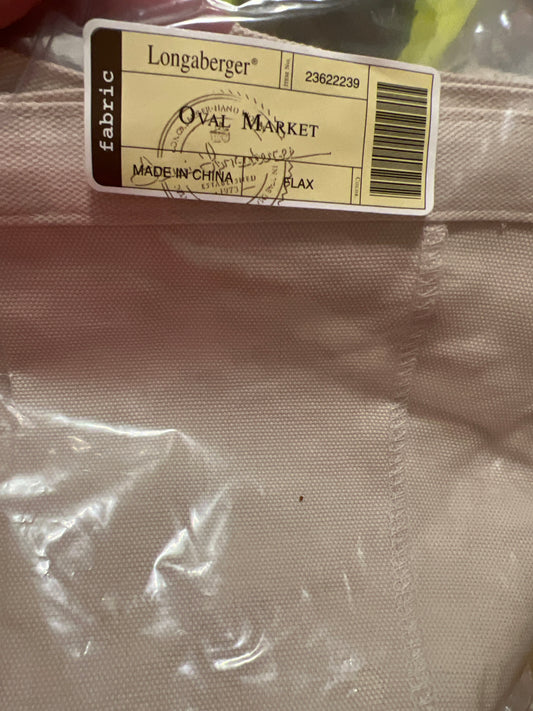 Longaberger oval market liner in flax