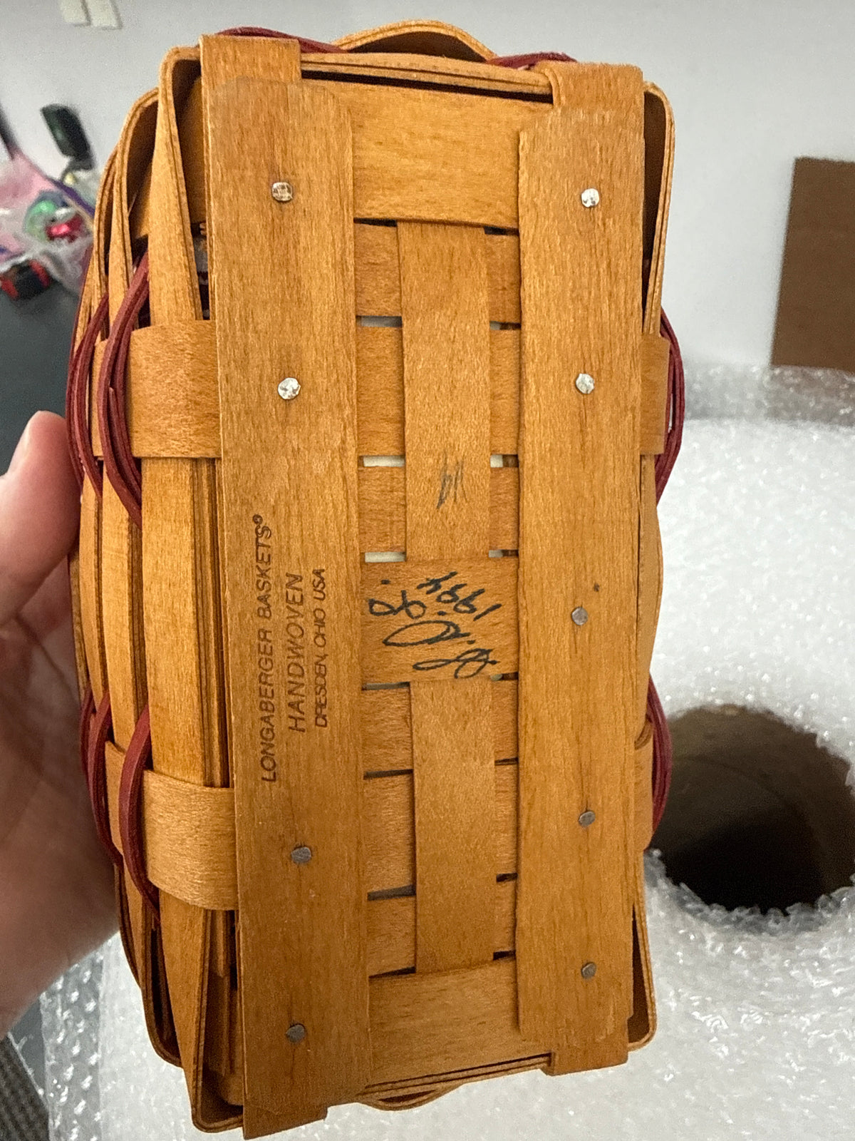 Longaberger sweetheart basket with liner