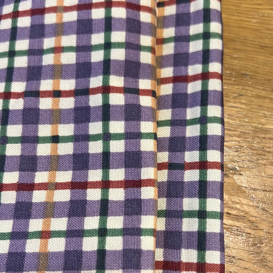 Longaberger pair of blueberry plaid napkins