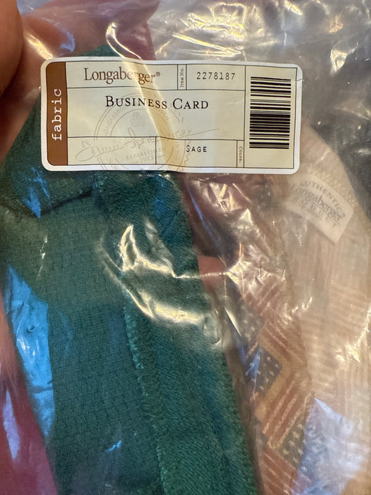 Longaberger business card liner in ivy