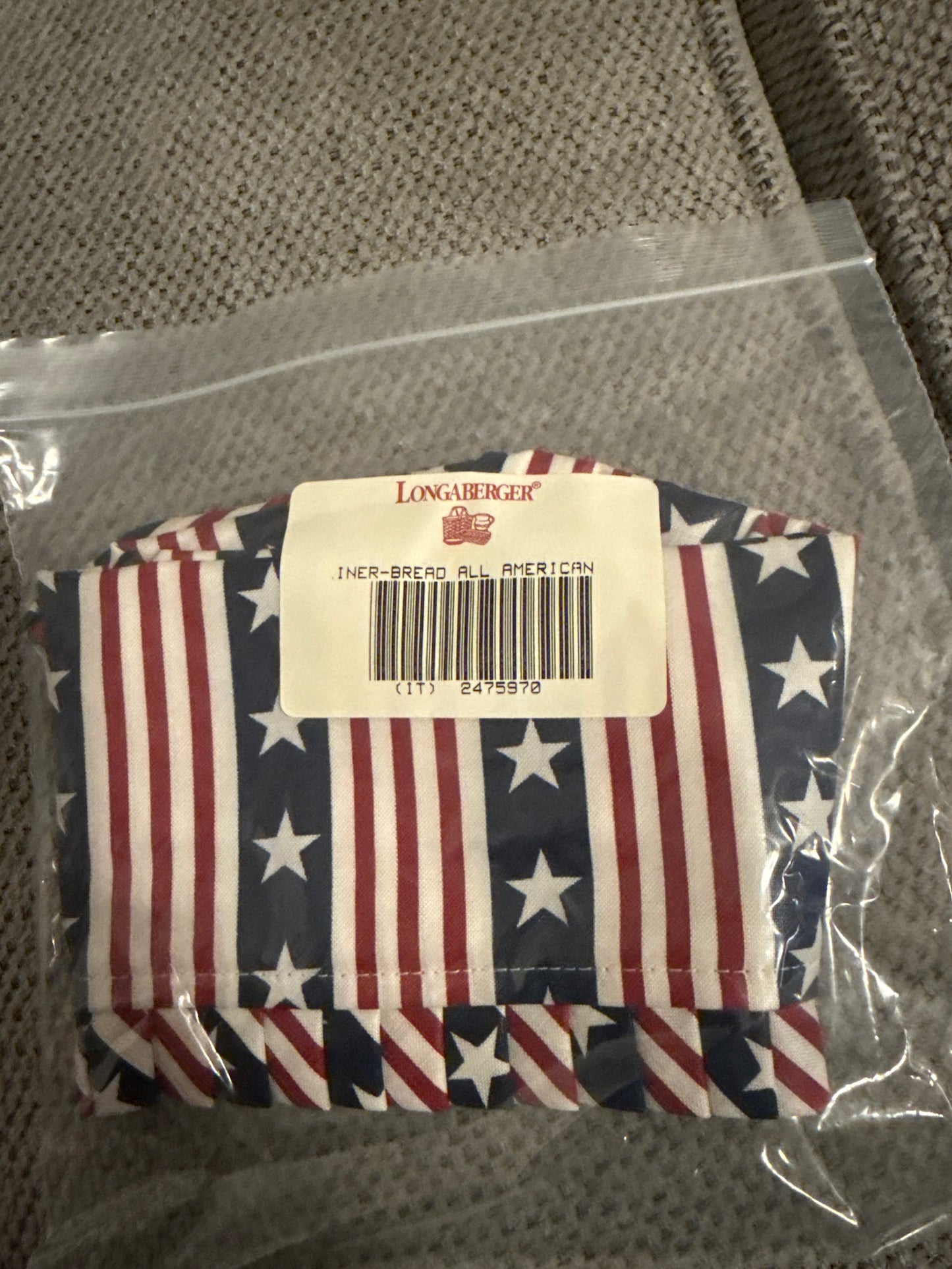 Longaberger bread liner in all American