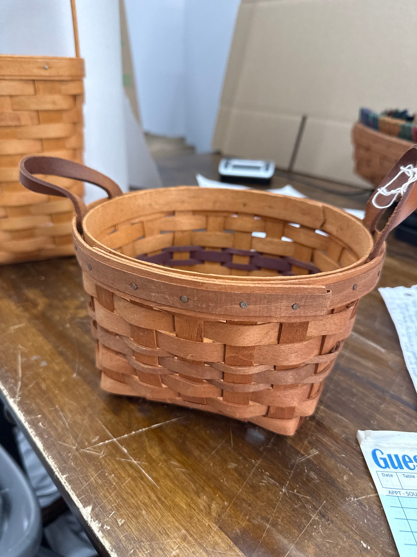 Longaberger lilac basket - faded