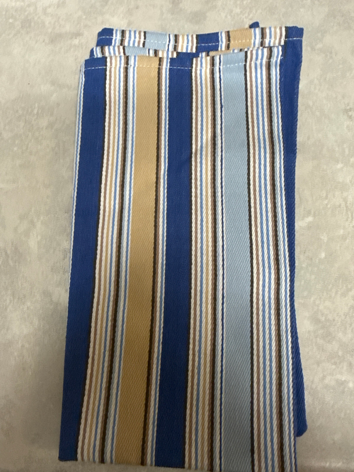 Longaberger napkin in cabana blue stripe