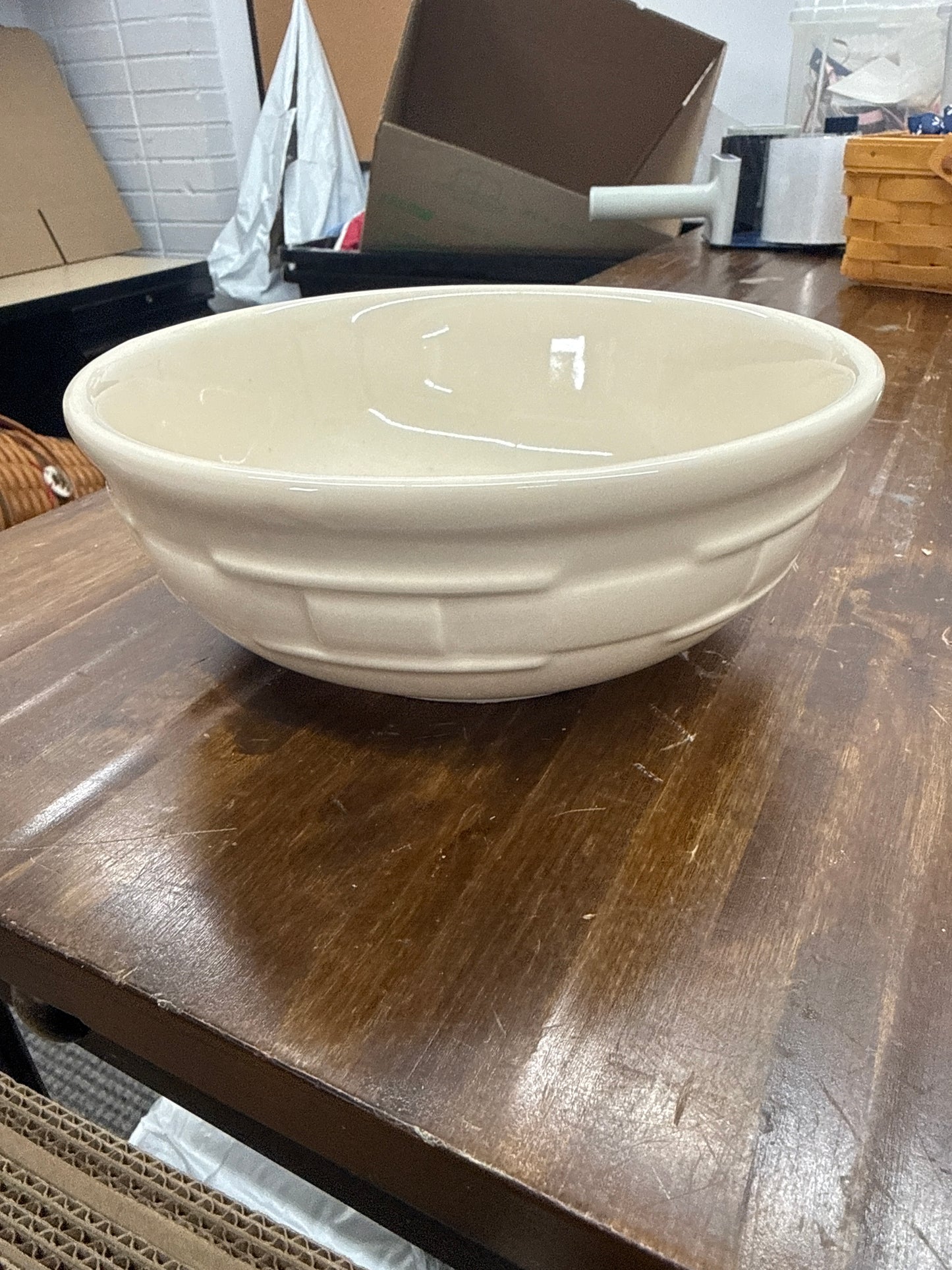 Longaberger large cereal bowl in ivory