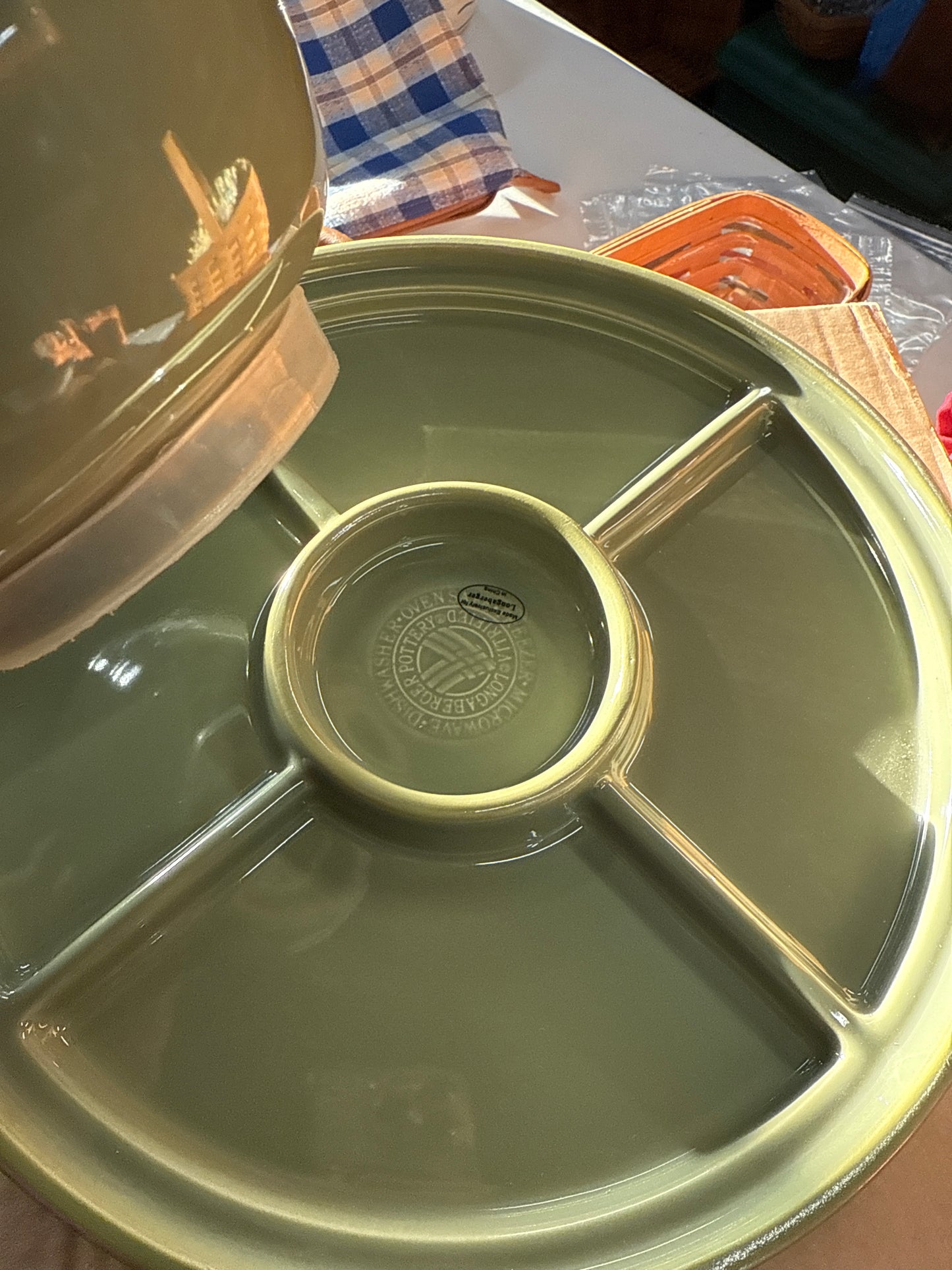 Longaberger multi serving kit in sage