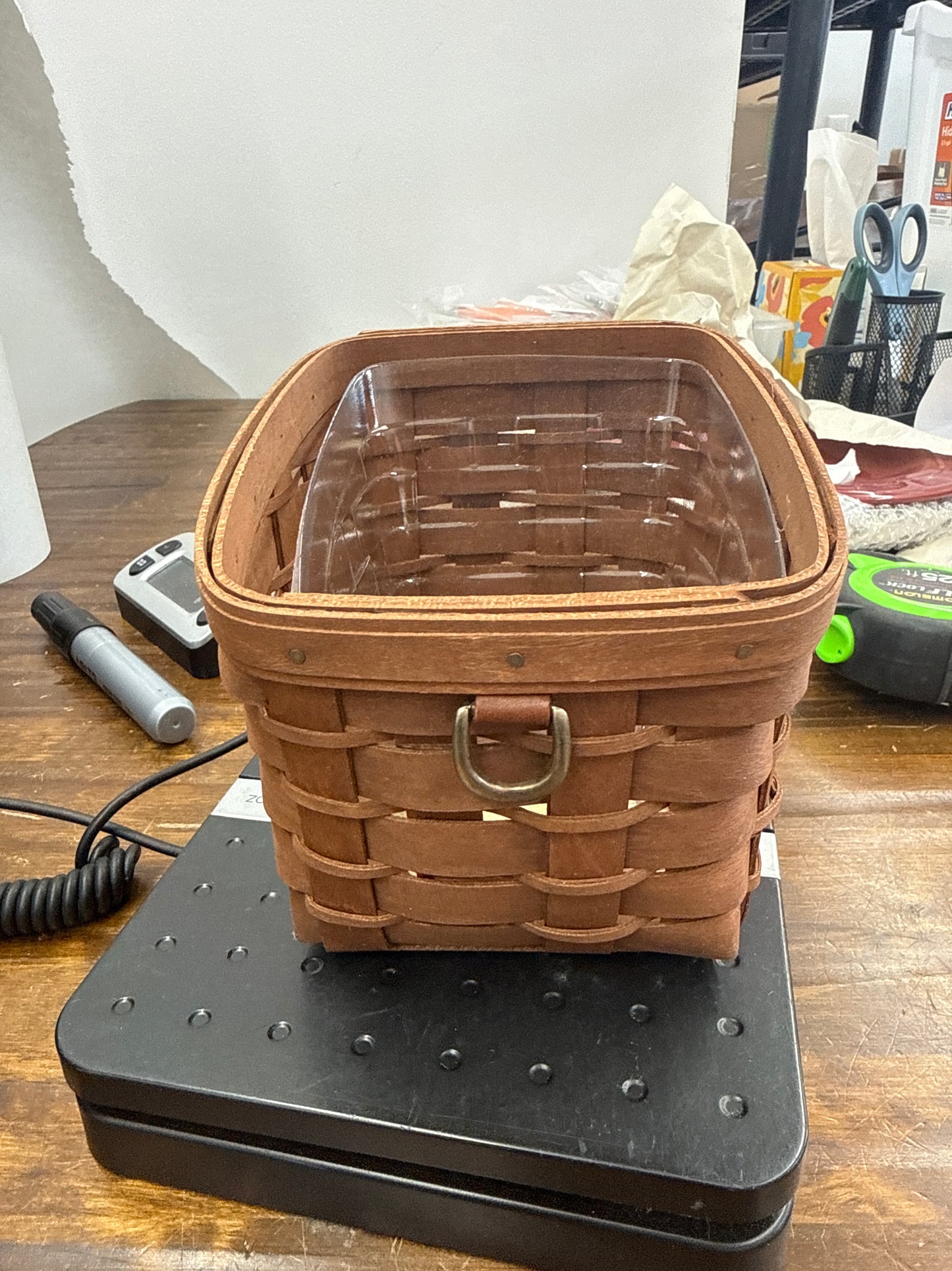 Longaberger sort and store desk pal basket with protector