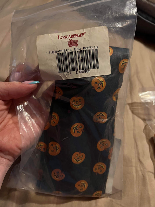 Longaberger Fabric Bow Liner in Pumpkin