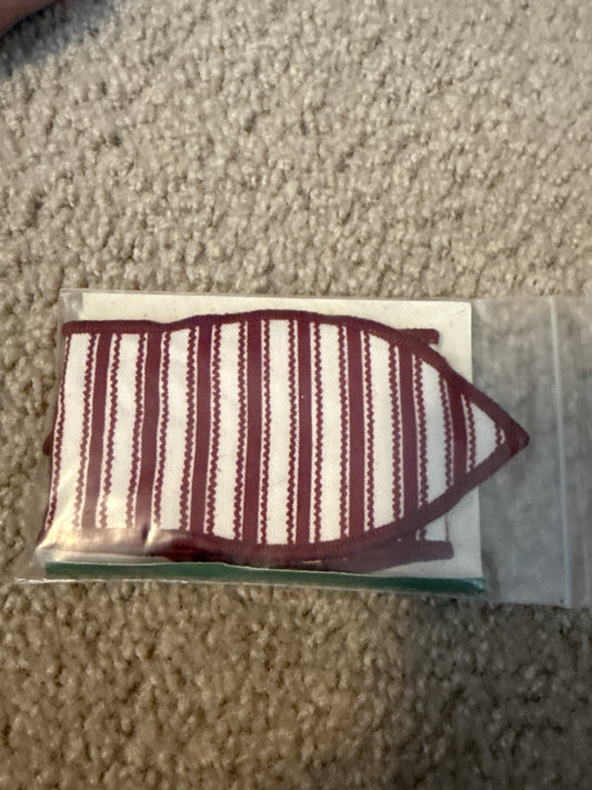 Longaberger small handle tie in red tick