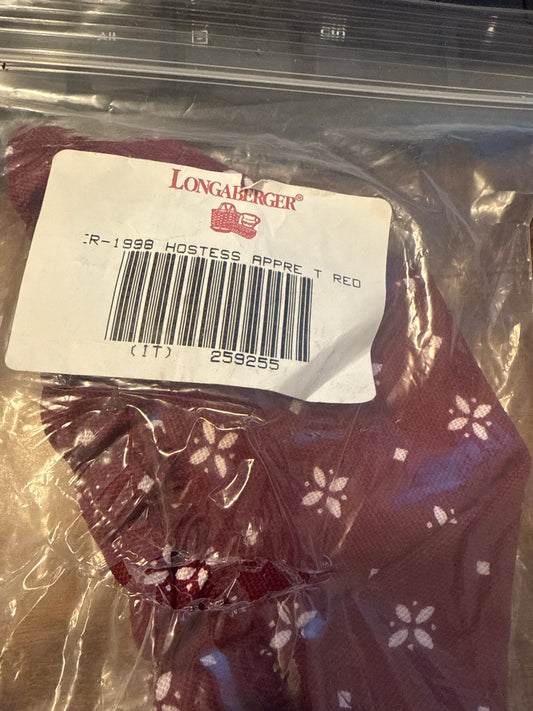 Longaberger 1998 hostess appreciation liner in traditional red