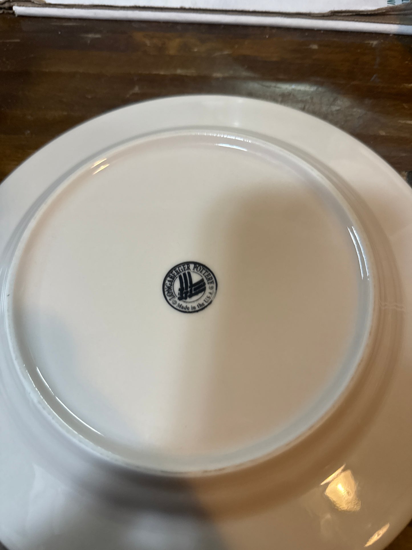 Longaberger at home luncheon plate in ivory