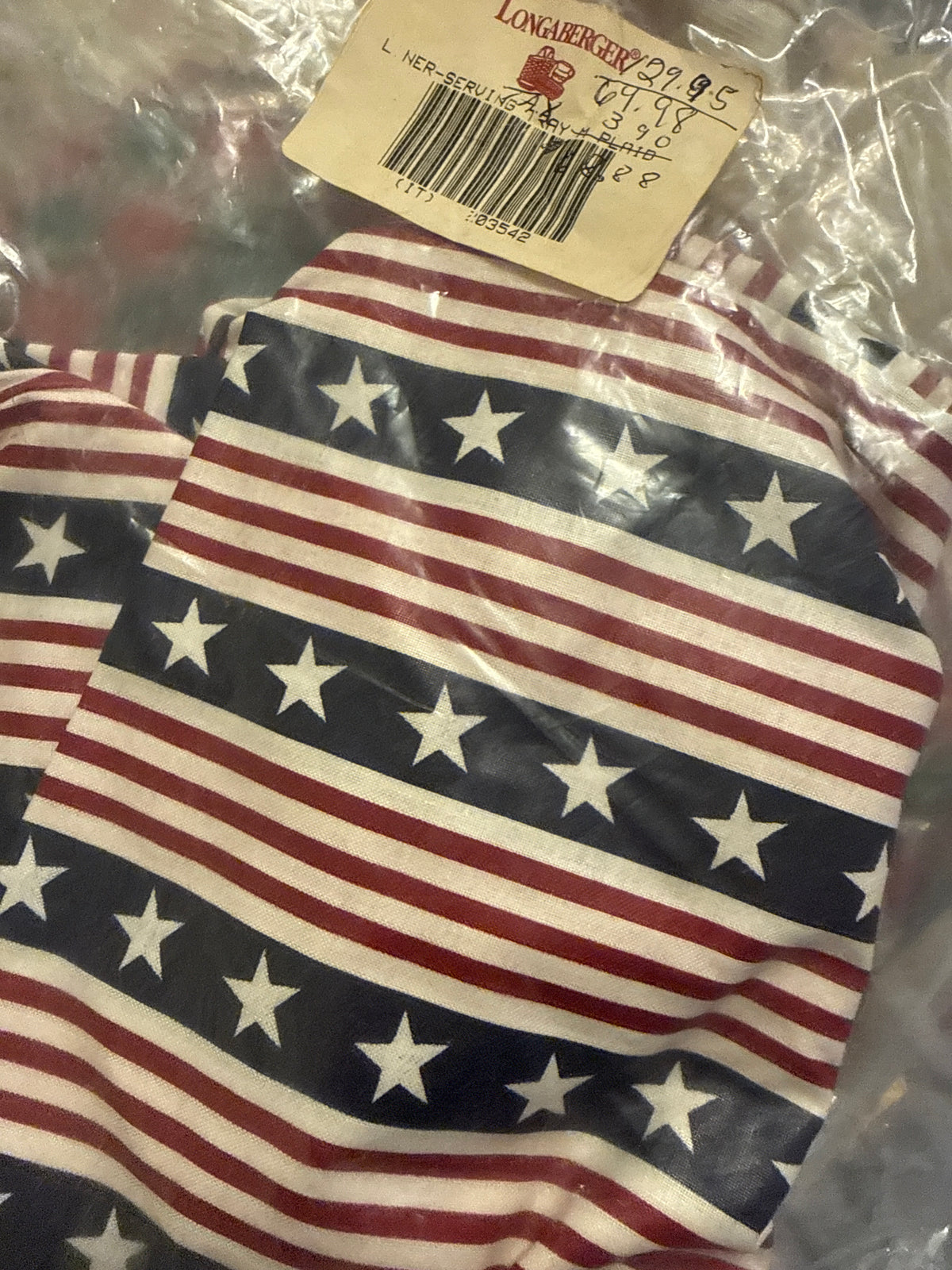 Longaberger Large serving liner in all American