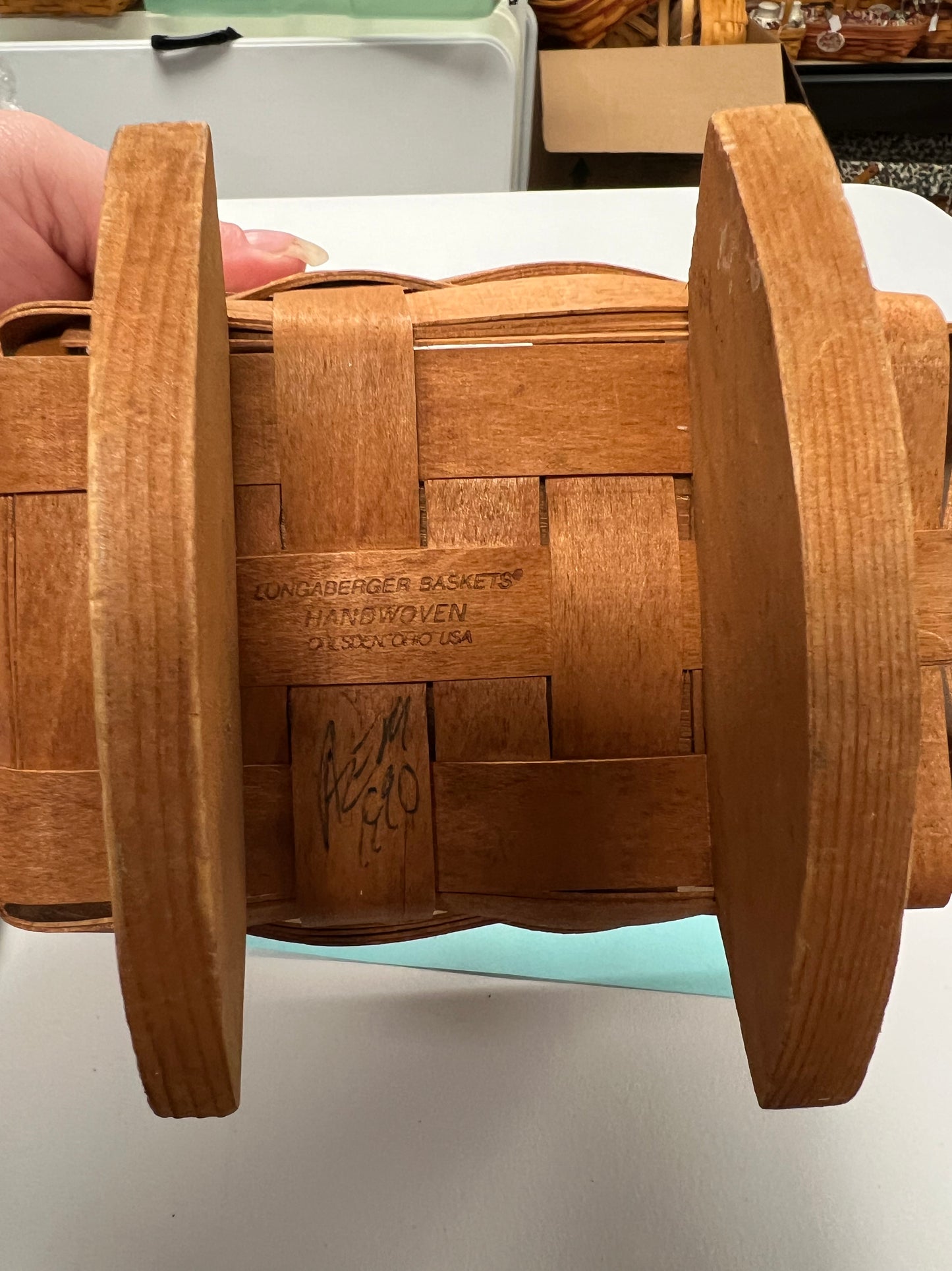 Longaberger mini cradle basket