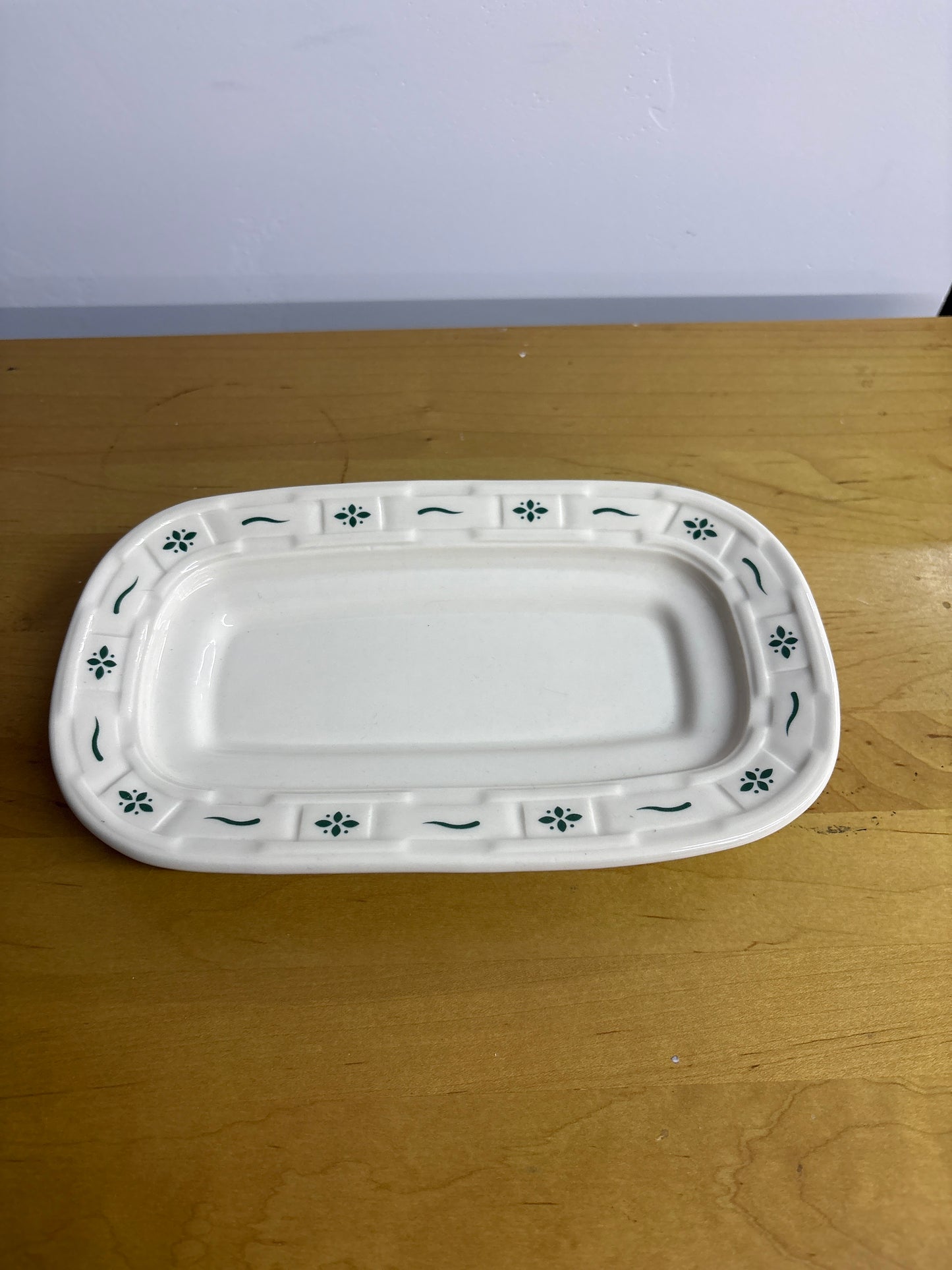 Longaberger Butter Dish bottom only in Heritage Green