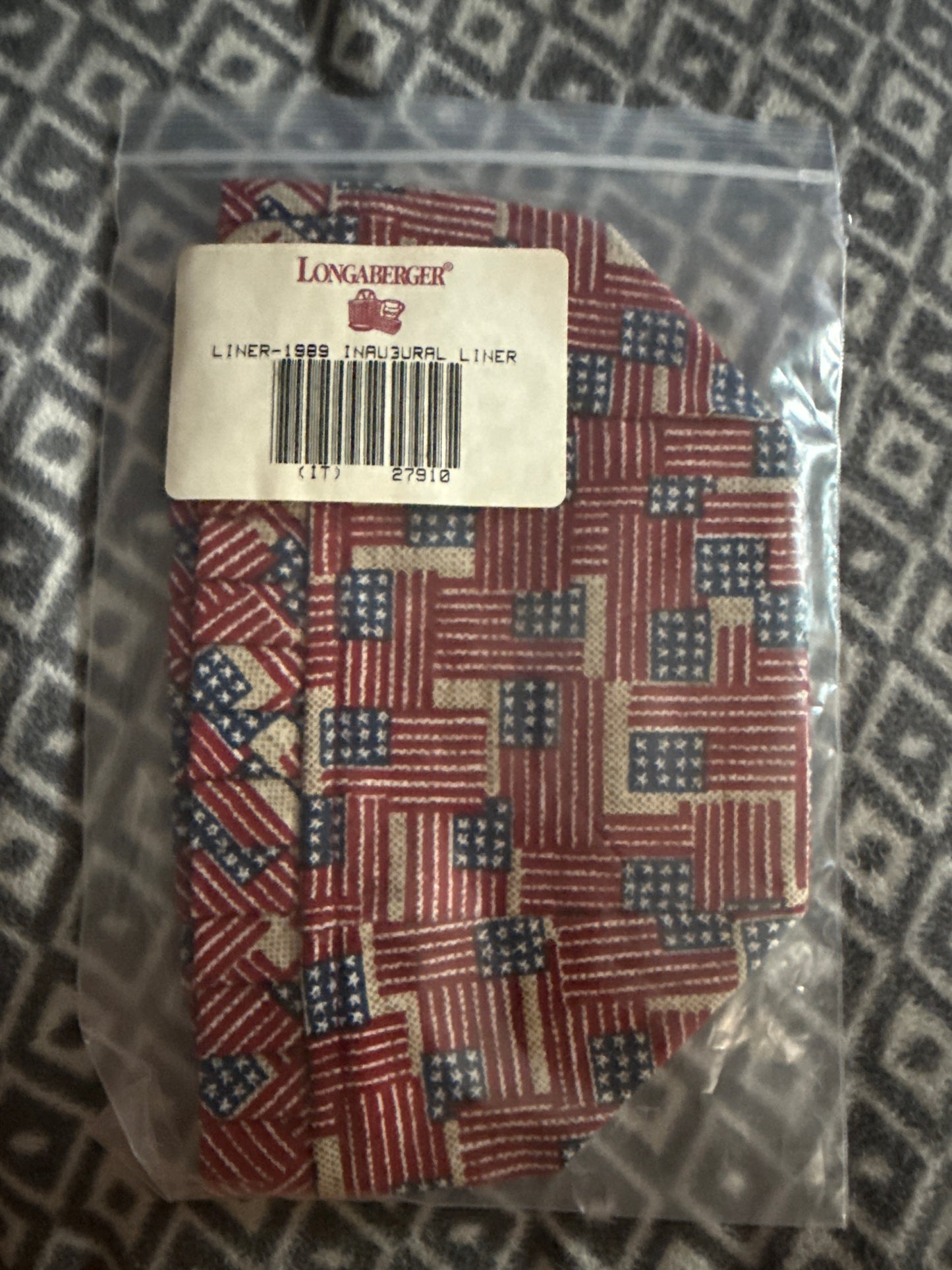 Longaberger 1989 Inaugural Liner